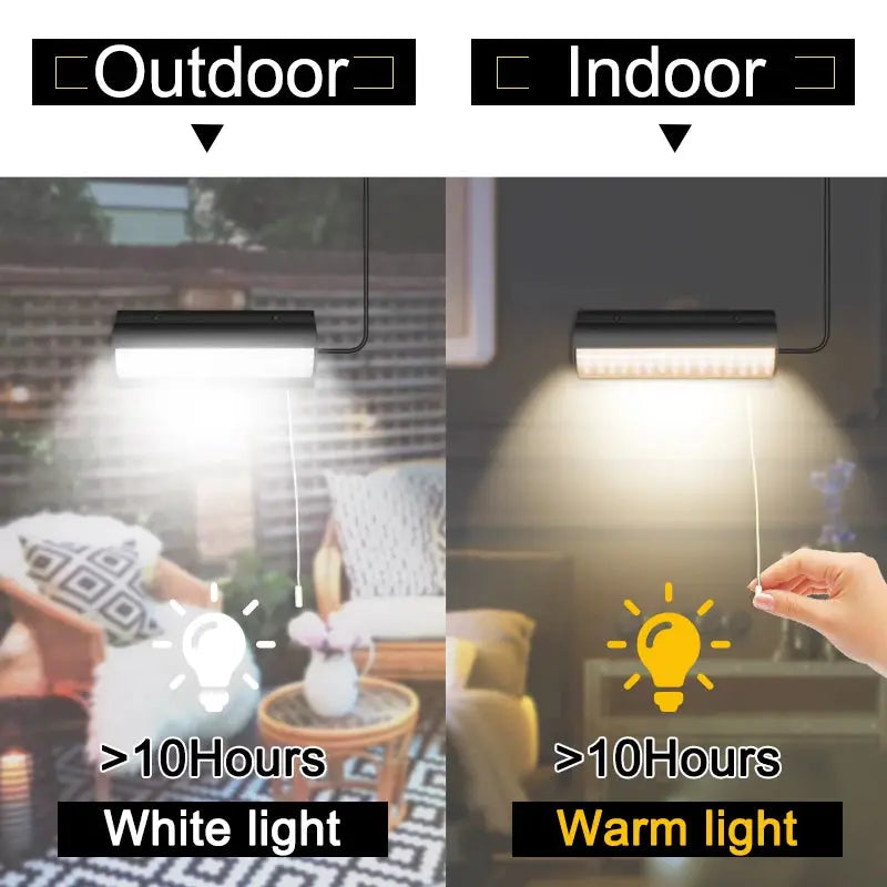 Upgraded Solar Pendant Lights Outdoor Indoor Auto On Off Solar Lamp - Dwelra