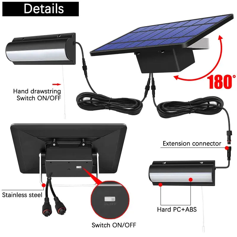 Upgraded Solar Pendant Lights Outdoor Indoor Auto On Off Solar Lamp - Dwelra