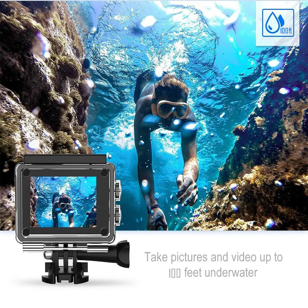 4K  Waterproof All Digital UHD WiFi Camera + RF Remote And Accessories - Dwelra