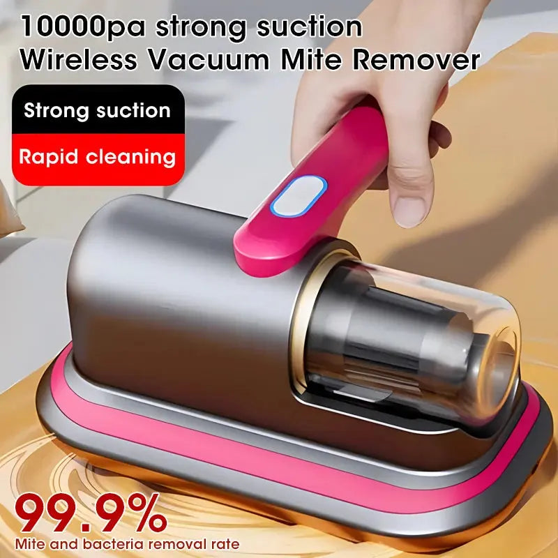 10kPa Handheld Mattress Vacuum Mite Remover Cordless Cleaner for Home Maroon Asteria