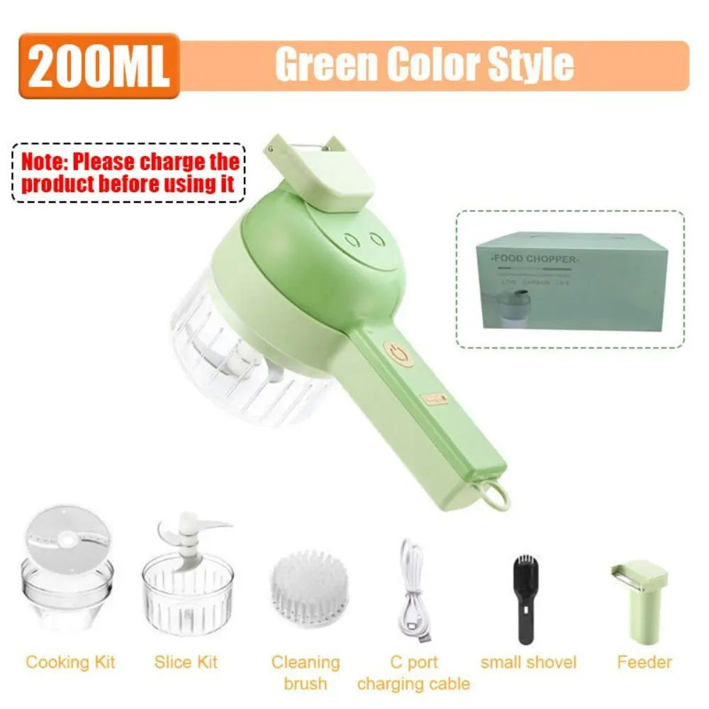 Portable Handheld 4 in 1 Electric Vegetable Slicer - Dwelra