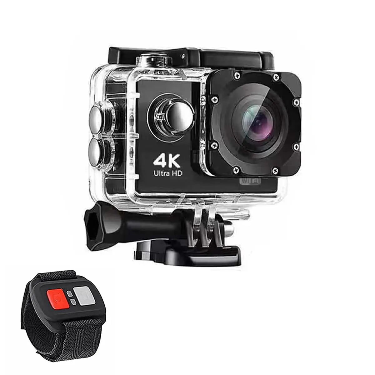 4K  Waterproof All Digital UHD WiFi Camera + RF Remote And Accessories - Dwelra