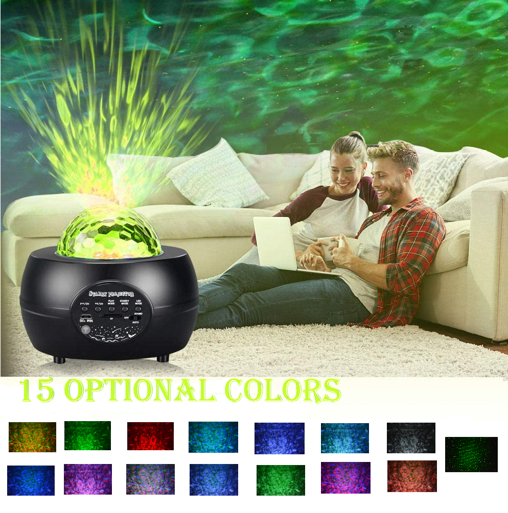 LED Night Light Starry Sky Projector with Bluetooth Wireless Speaker - Dwelra