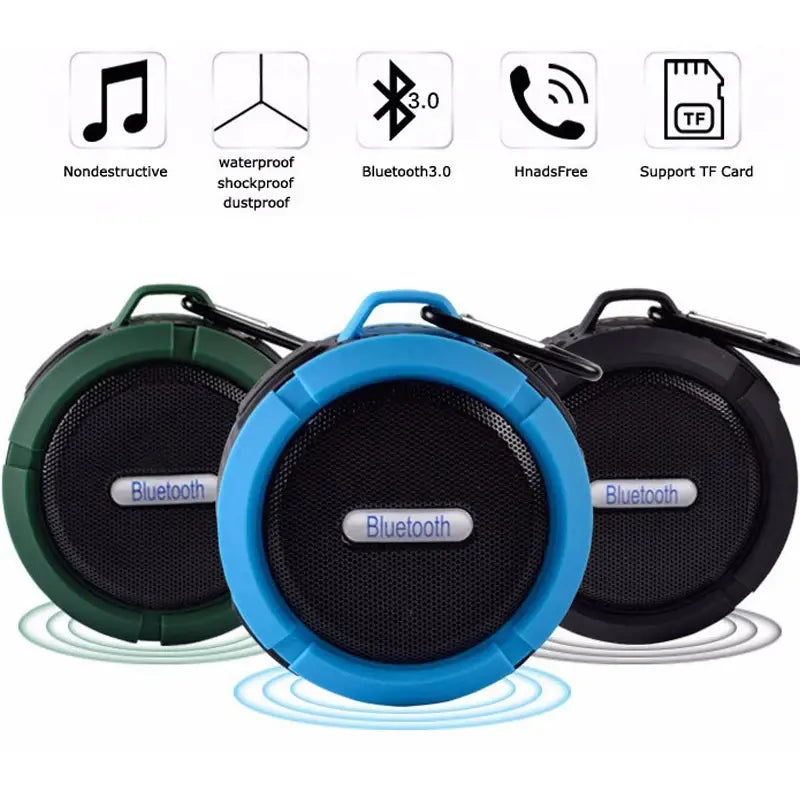 Mini Portable Waterproof Bluetooth Speaker with Suction Cup - Dwelra