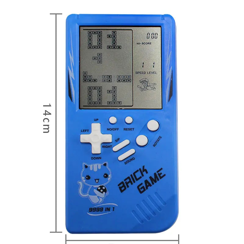 Retro Childhood Tetris Handheld Game Player Teal Simba